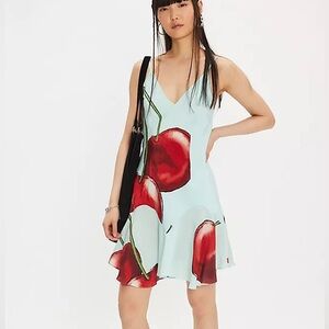 Muma World Lyra Cherry Silk Mini Dress NWT